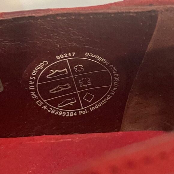 Camper women’s size 6.5 Shoes Heels Slip On Red Leather Lagenlook - Picture 9 of 10